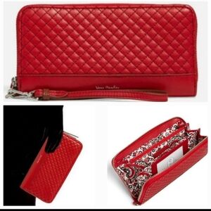 Vera Bradley Red Genuine Leather Wristlet